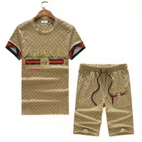 new gucci tracksuit survetement manche courte gg line signature